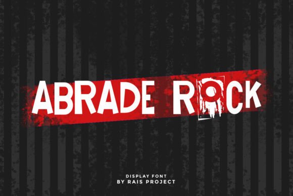 Abrade Rock: Your Bold, Artistic Display Typeface