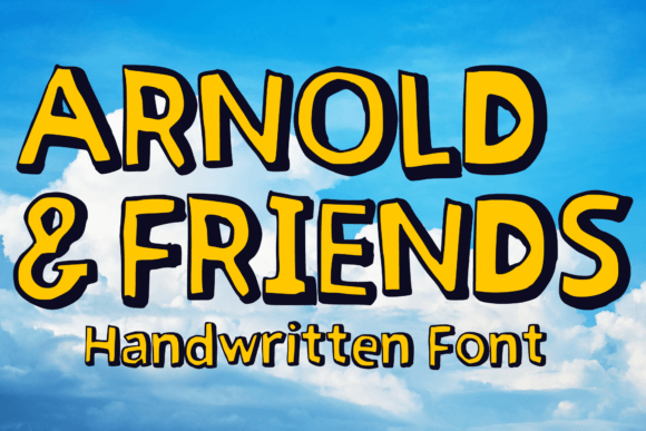 Arnold & Friends: A Fun 3D Retro Cartoon Font