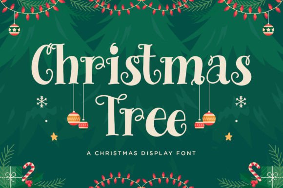 Christmas Tree Font: A Festive Display Typeface for Holiday Designs