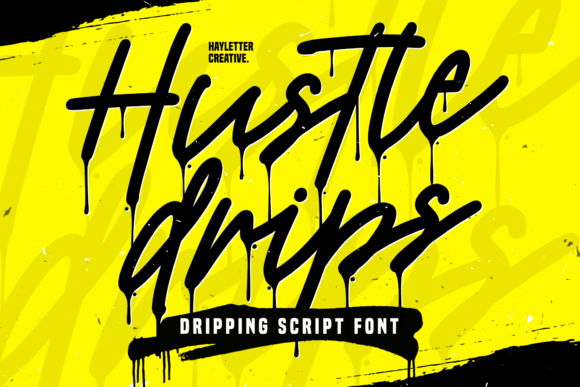 Hustle Drips: Bold Urban Script Font for Modern Designs