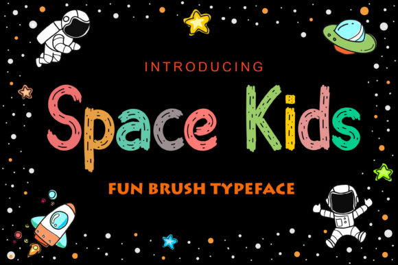 Space Kids: A Fun Brushed Display Font