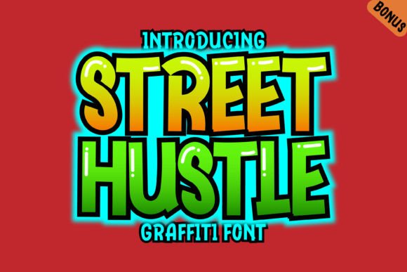 Street Hustle Font: Bold Graffiti Style for Impactful Design